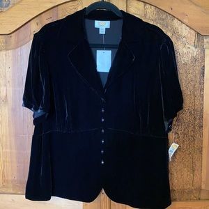 BNWT Talbots Woman Black 22W Shirt/ Jacket